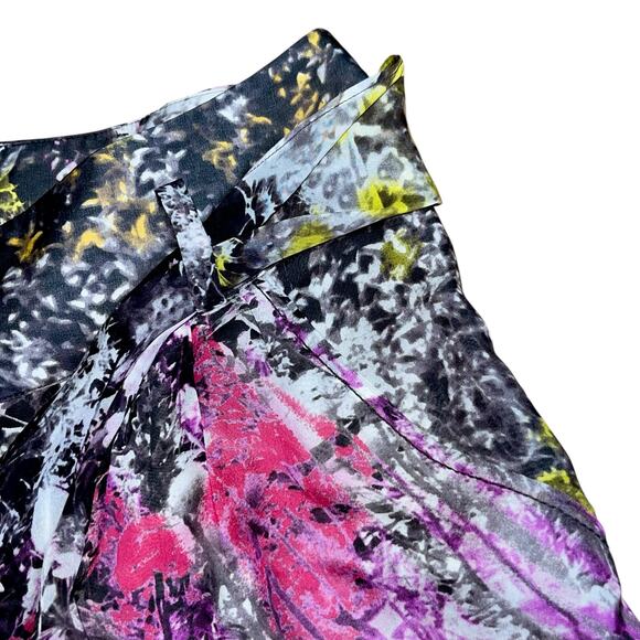 Anthropologie Silk Cropped Pants Colorful Leifsdottir Pocket Bow Trousers - Picture 8 of 13